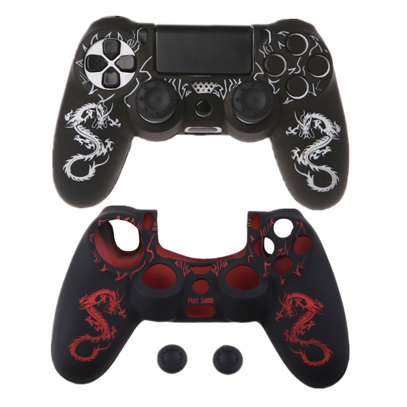 Tech Accessories Case - シリコーンソフトコントローラーカバーケース PS4 コントロールスキンカバージョイスティックアクセサリープレイステーション 4 ビデオゲームパッドアクセサリー