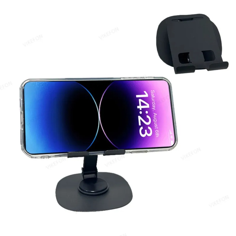 Phone Stand Aluminum - ユニバーサル360 ° 回転デスクトップ電話スタンド折りたたみ式金属製レイジーブラケットスマートフォンタブレットiPad iPhone Samsung Xiaomiホルダー用