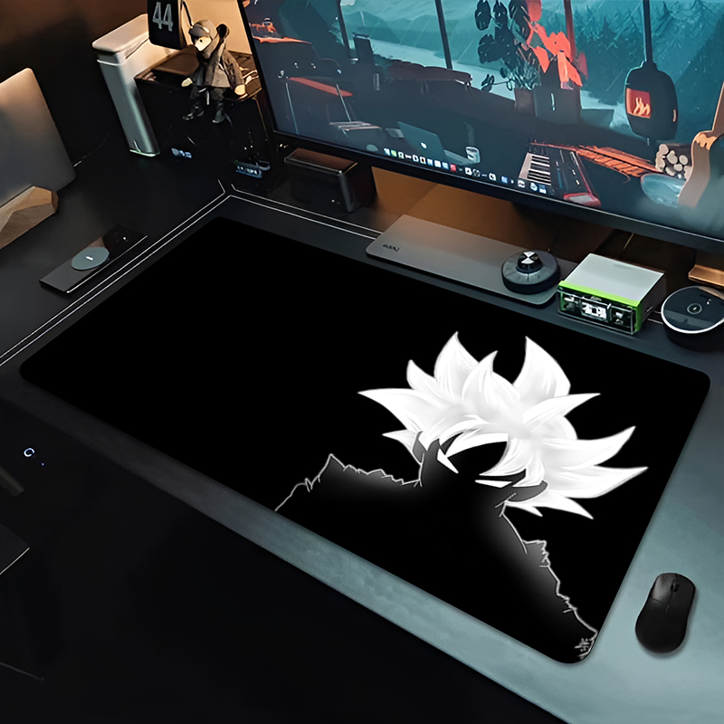 Tech Gaming Accessories - DBZ ブラックアニメマウスパッドドラゴンボール大型 PC コンピュータデスクマット抗摩耗ゲーミングマウスパッドキーボードゲーマーアクセサリーテーブルパッド