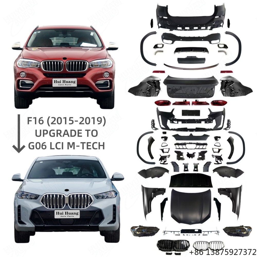 M Tech Auto Accessories - X6 F16（2015-2019）用、2024 G06 LCI X6 M-Techスタイルへのアップグレード、車体キットパーツ、バンパーアクセサリー