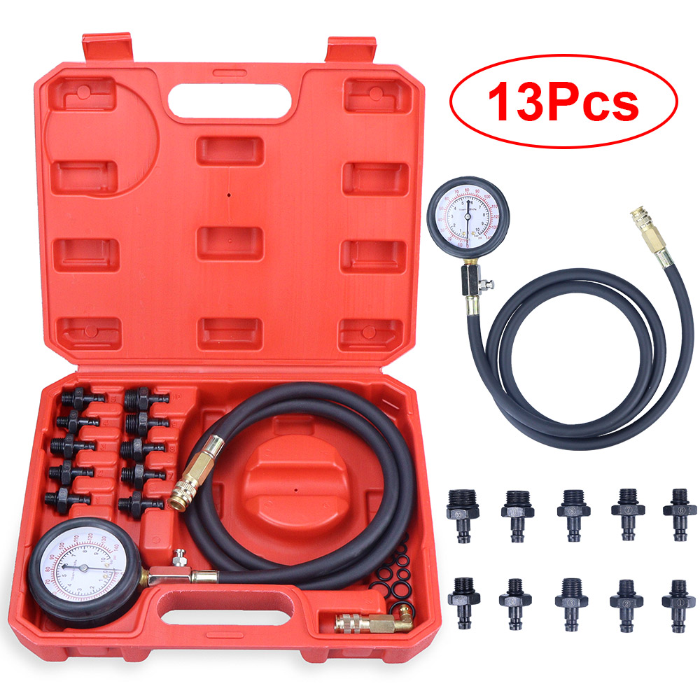 Tech Accessories Case - 油圧テスターキット 0-140psi プロフェッショナル油圧ゲージツール エンジン診断テストホースアダプターとキャリーケース用