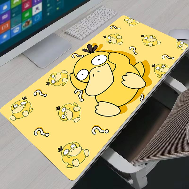 Tech Gaming Accessories - マウスパッドアニメ P-ポケモン Psyduck XXL 大型ゲーミングマウスパッドノンスリップラバーデスクマットラップトップ PC