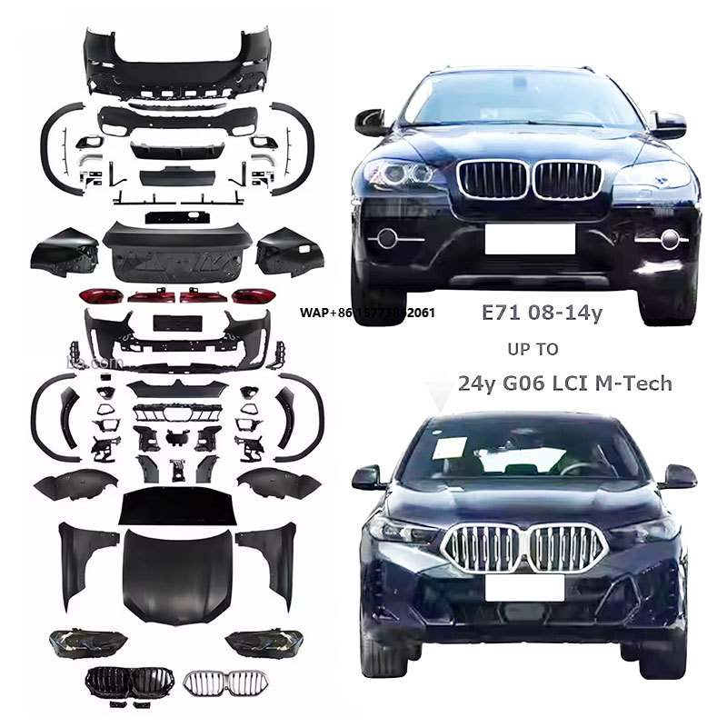 M Tech Auto Accessories - 2008-2014年式X6 E71を24年式G06 LCI M-Techスタイルにアップグレードするための車体キットパーツアクセサリーバンパー（X6セレデス用）