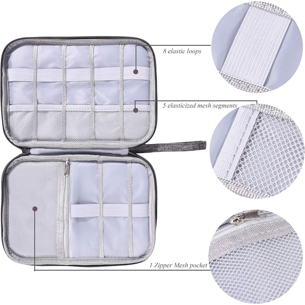 電子機器オーガナイザーバッグ防水キャリングポーチトラベルバッ - Tech Accessories Case のレビューと価格