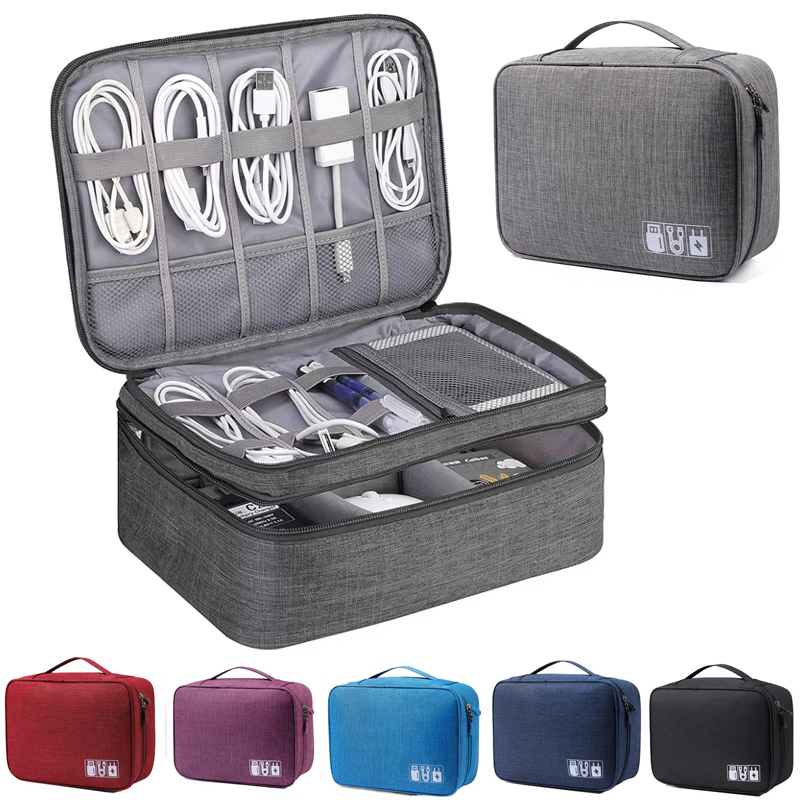 ケーブル収納袋防水デジタル電子アクセサリーオーガナイザーポー - Tech Accessories Case のレビューと価格