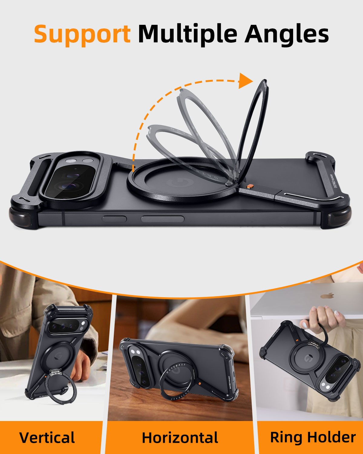 Oatsbasf メタルフォンケース Google Pixe - Phone Stand Aluminum のレビューと価格