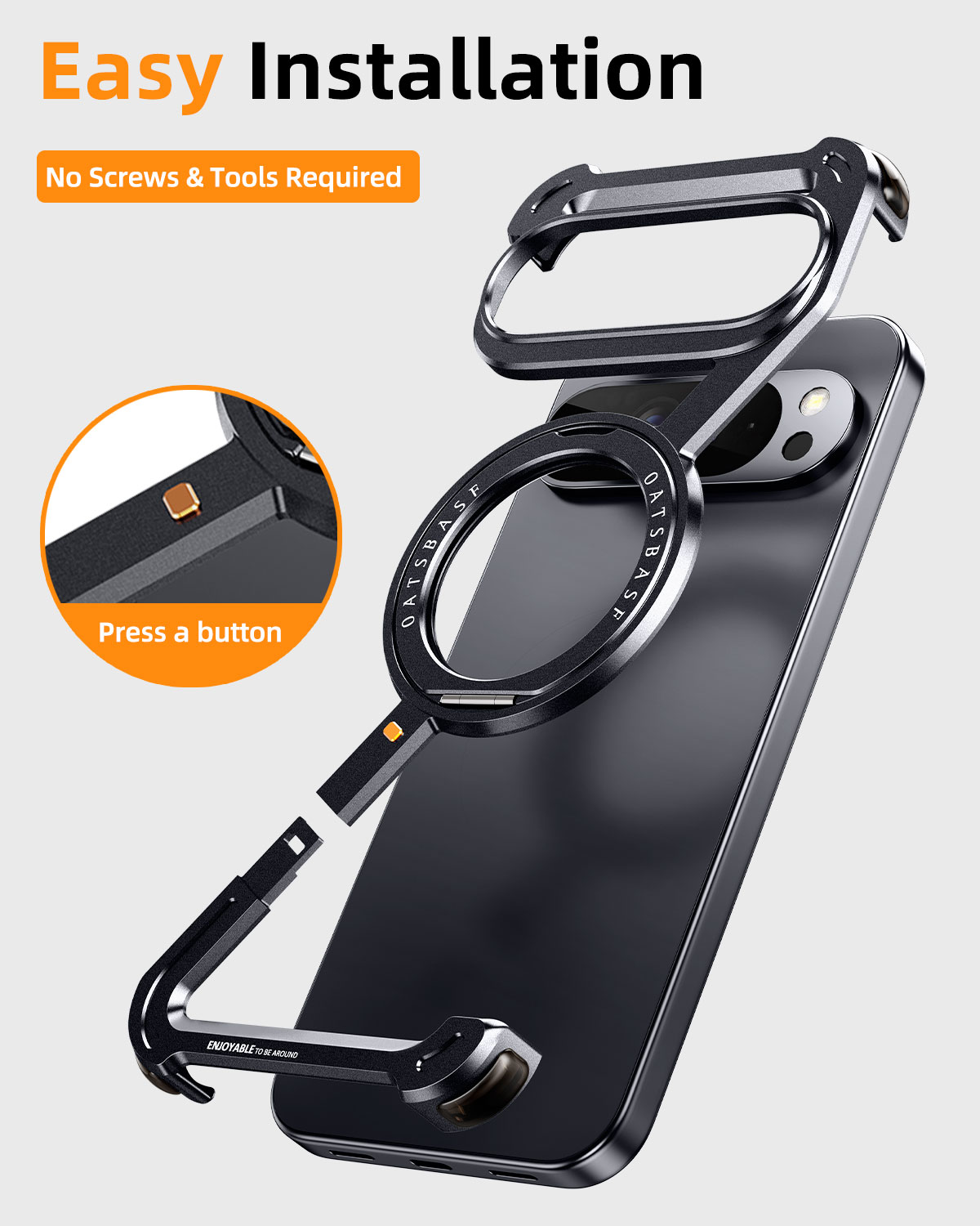 Oatsbasf メタルフォンケース Google Pixe - Phone Stand Aluminum のレビューと価格