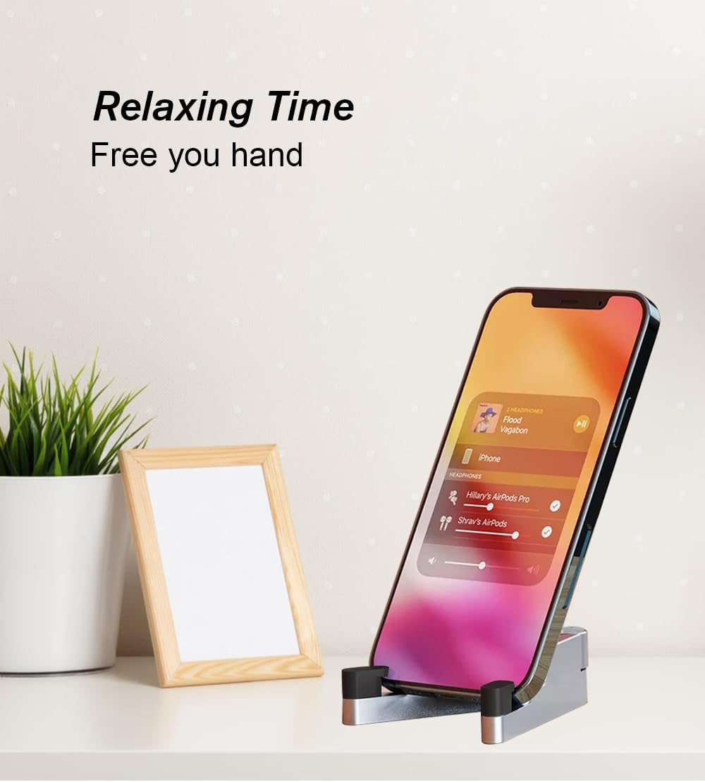 折りたたみ式アルミ製携帯電話スタンド - iPhone/スマ - Phone Stand Aluminum のレビューと価格