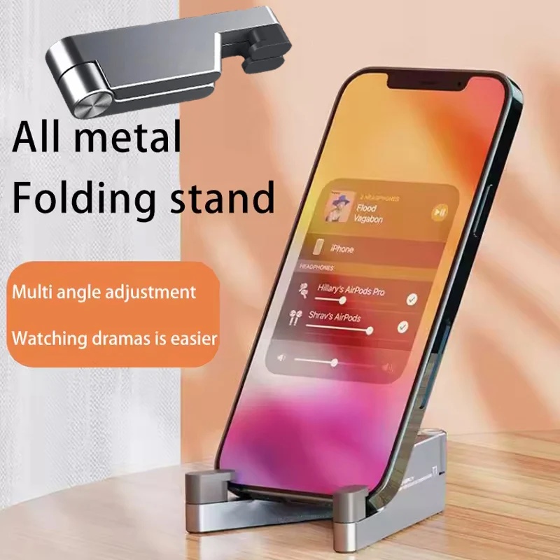 アルミ製携帯電話ホルダー ミニサイズ 折りたたみ式デスクマウ - Phone Stand Aluminum のレビューと価格