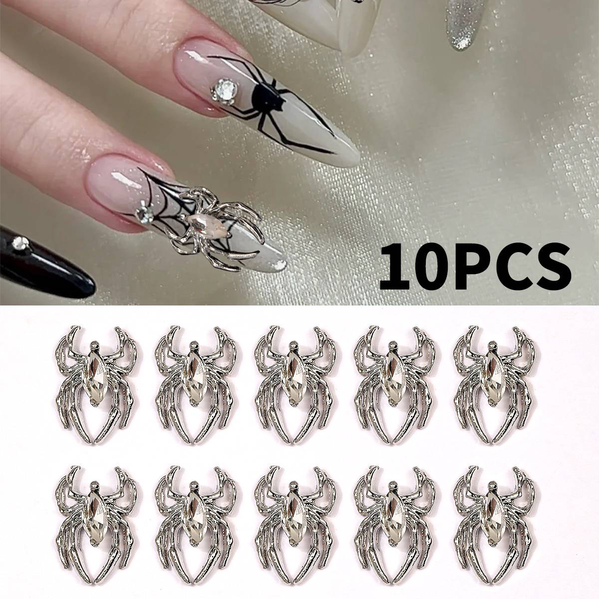 10 個骨骨格ハロウィンネイルチャーム怖い装飾ネイル DIY - Y2K Tech Accessories のレビューと価格