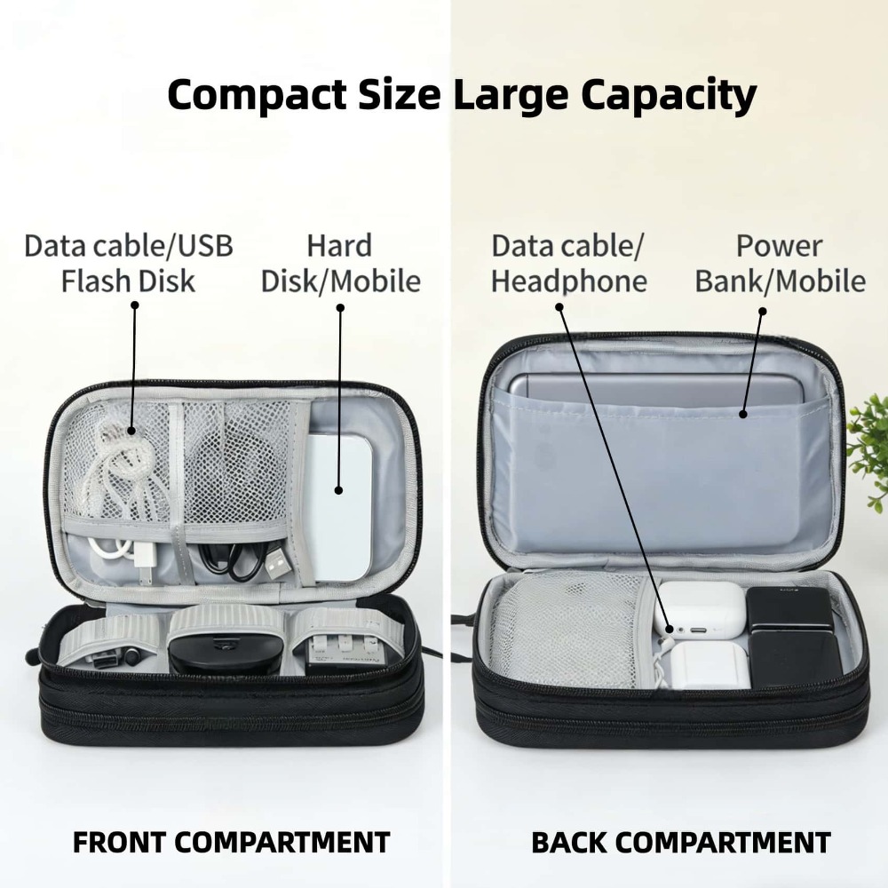 電子機器オーガナイザーケース ポータブル防水耐衝撃トラベルポ - Tech Accessories Case のレビューと価格