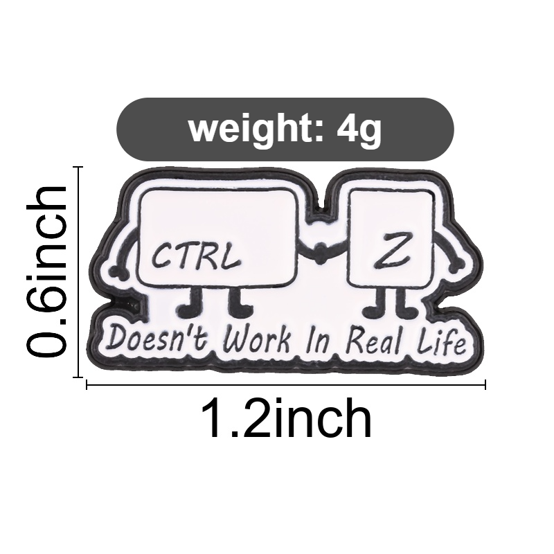 面白いテックミームエナメルピン「Ctrl+Z」は実際には機能 - Tech Accessories For Work のレビューと価格